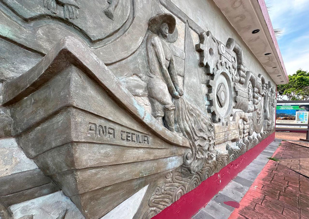 Mural de Tamiahua resalta la actividad (Foto: Jorge Huerta E.)pesquera